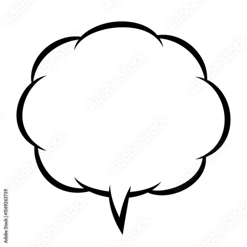 Vector illustration of a lively cartoon speech bubble