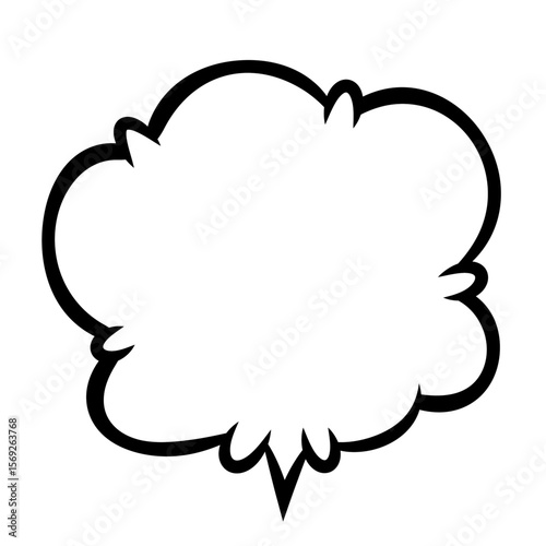 Vector illustration of a lively cartoon speech bubble