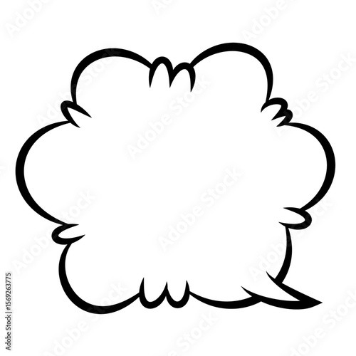 Vector illustration of a lively cartoon speech bubble
