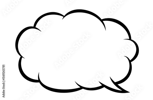 Vector illustration of a lively cartoon speech bubble