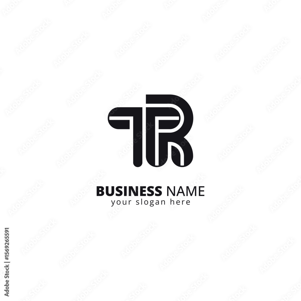 Obraz premium Creative T and R Letter Logo, Bold Monogram Design.