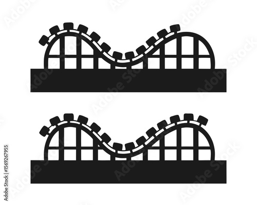 Roller Coaster silhouette vector illustration
