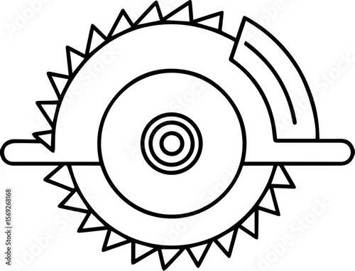 circular saw outline vector illustration vector illustration line art