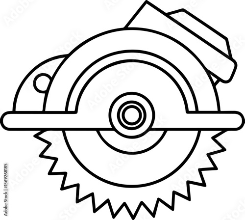 circular saw outline vector illustration vector illustration line art