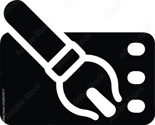 Stylus pen digital tablet design icon