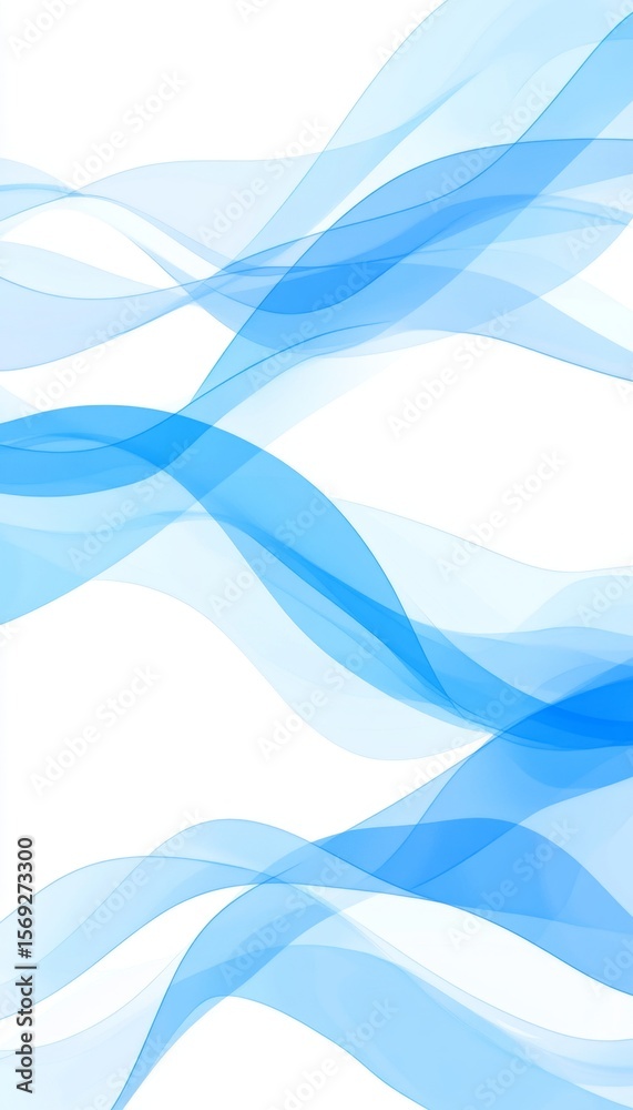 Fototapeta premium Gentle Waves of Health and Vitality Flowing in Abstract Blue and White Patterns for Modern Design