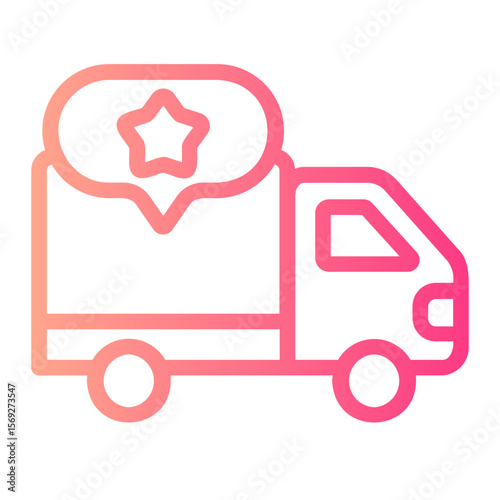 delivery truck gradient icon