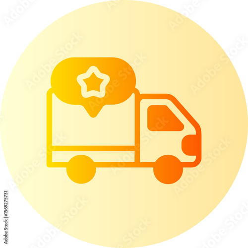 delivery truck gradient icon