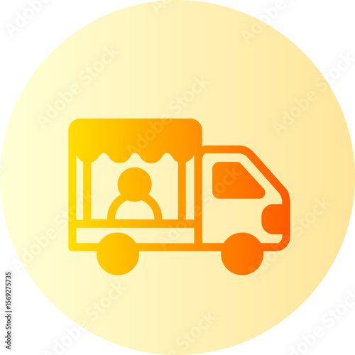 food truck gradient icon