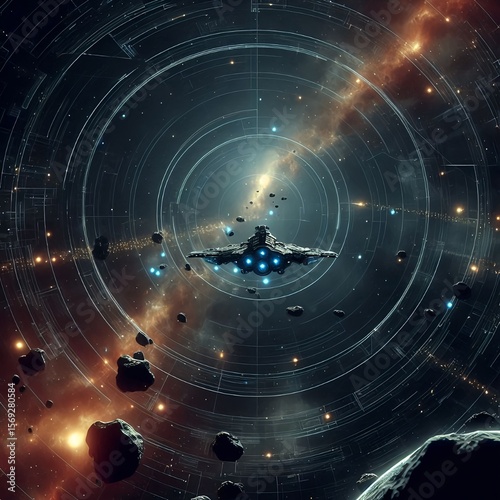abstract space background with stars