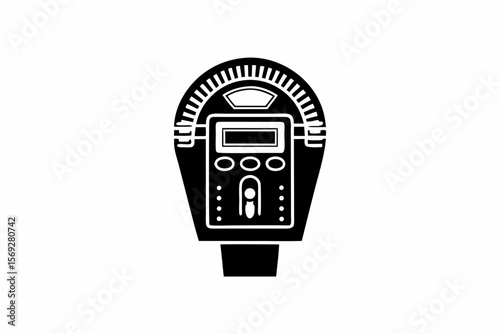 Parking Meter silhouette vector illustration