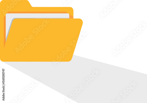 Download yellow folder icon vector illustration for file management use