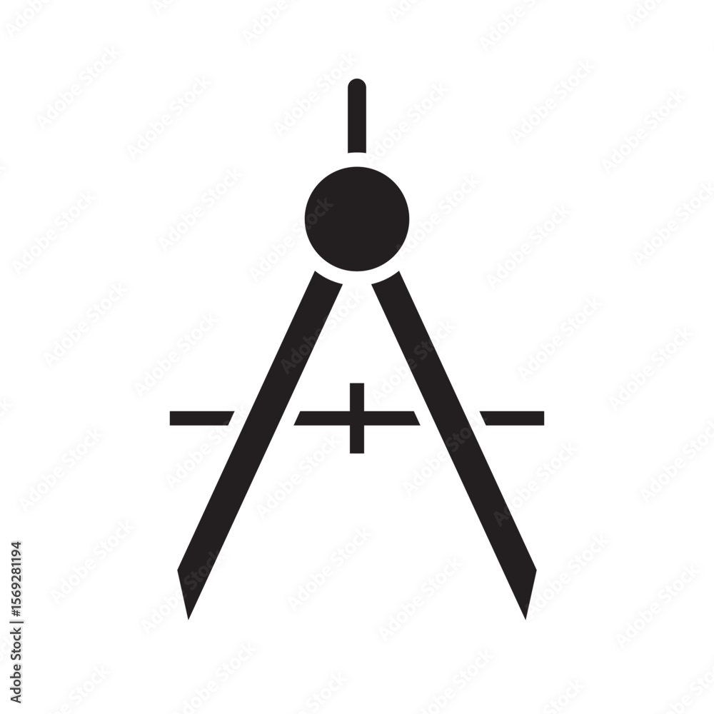 Drafting Compass Icon Design