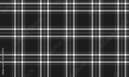 Seamless plaid fabric pattern, black, white, classic, suitable for fashion textiles, clothing, skirts, pants, shirts, dresses, adding a simple and modern look to every style.