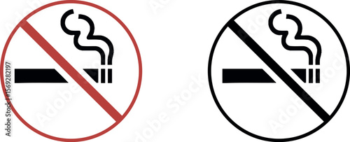No smoking sign vector illustration cigarette forbidden area public space
