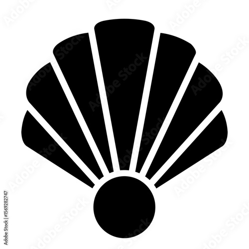 Seashell vector icon. Shell illustration sign. conch symbol. Sea Life web icon.