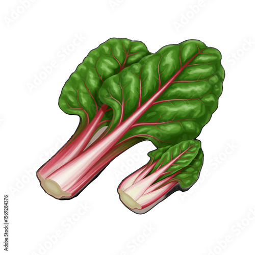 vector illustration of a fresh swiss chard 