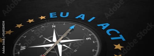 3D illustration, AI ACT Compass Direction
