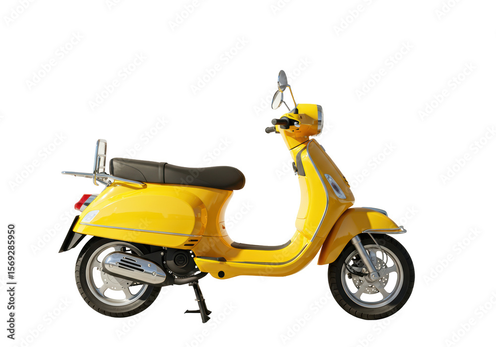 Obraz premium Isolated Yellow Scooter