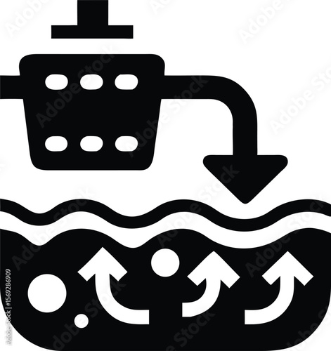Water filtration system icon vector illustration