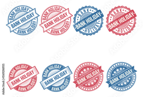 bank holiday stamp. bank holiday label. round grunge sign