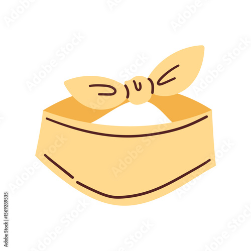 Cute baby bib for feeding for newborn baby isolated on white vector hand drawing illustration .Baby bib cartoon icon .Newborn kids nursery accessory objects