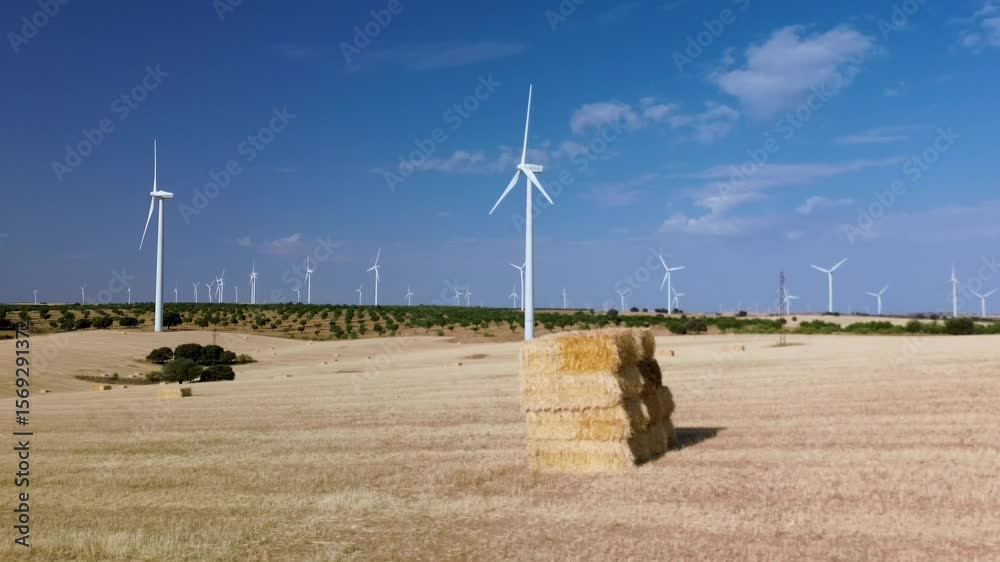 CAMPO CON MOLINOS EOLICOS