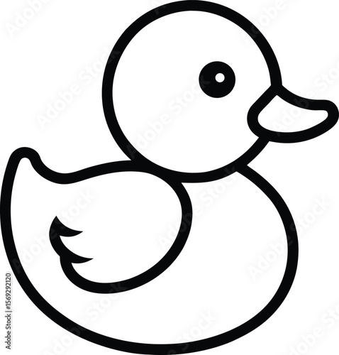 Rubber Duck: Outline Icon

