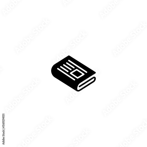 Newspaper icon flat vector design.