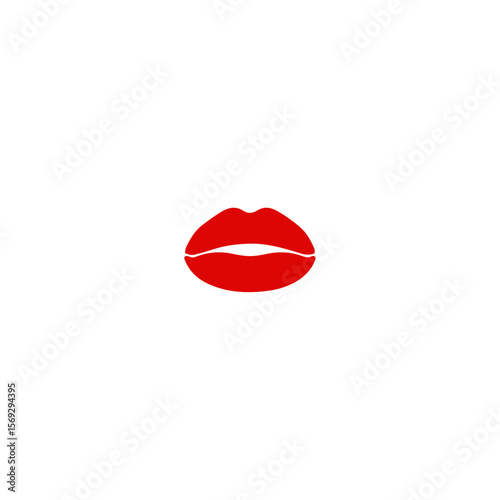 Woman lip icon flat vector design. 