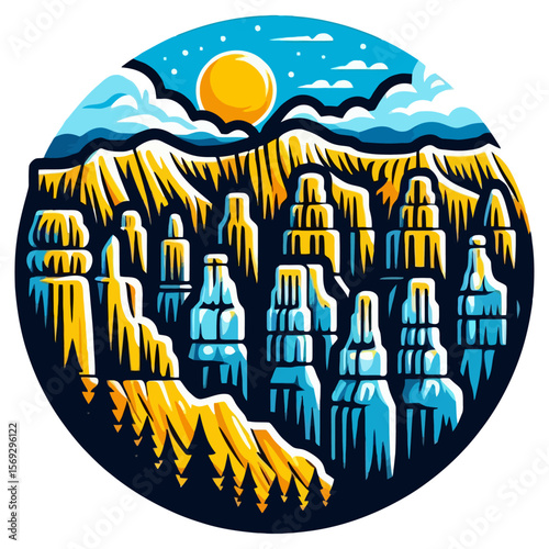 bryce canyon national park sticker and digital vector art