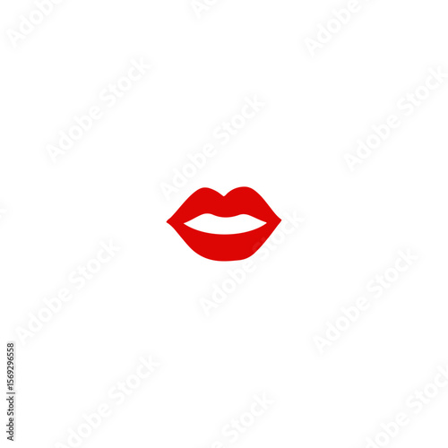 Woman lip icon flat vector design. 