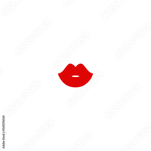 Woman lip icon flat vector design. 
