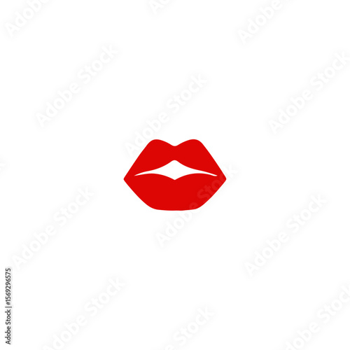 Woman lip icon flat vector design. 