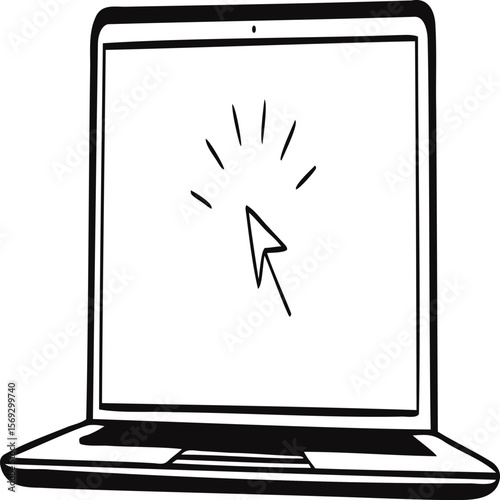 Laptop Workstation Vector