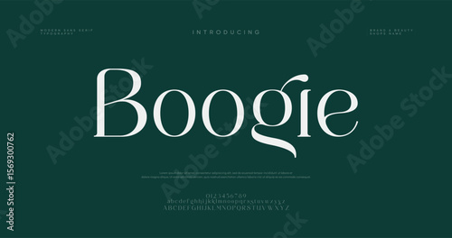 Boogie Creative font. Modern abstract digital tech font. Logo creative font, type, technology, movie, digital, music, movie. Fonts and illustration in vector format.