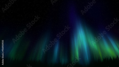 Realistic Northen Light Sky Background. These high-quality textures can be used for various kinds of projects.