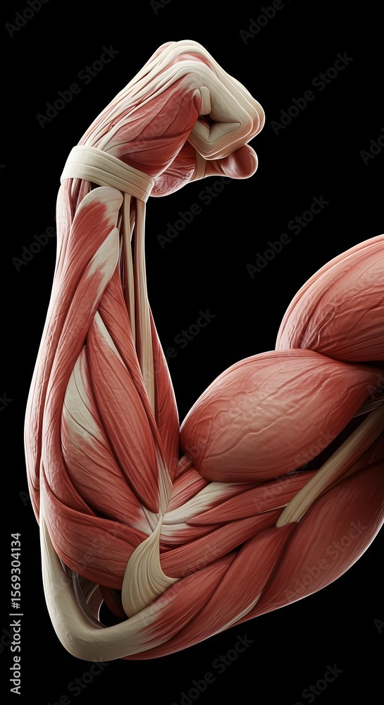 Naklejka premium Muscles of Arm Illustration
