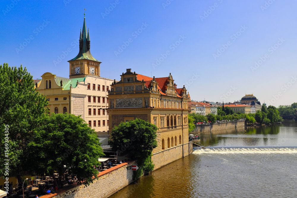 Naklejka premium Czech.Prague Vltava River