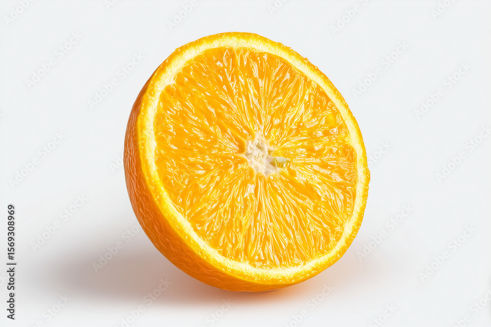 Fototapeta premium fresh orange slice isolated on white background
