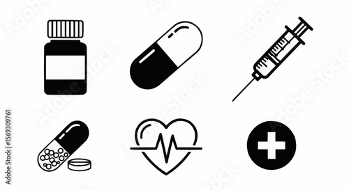 set of medical icons