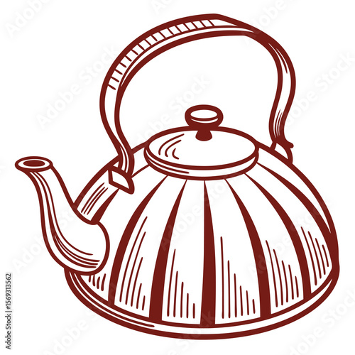 Teapot graphic silhouette.AI/EPS/PNG/JPEG