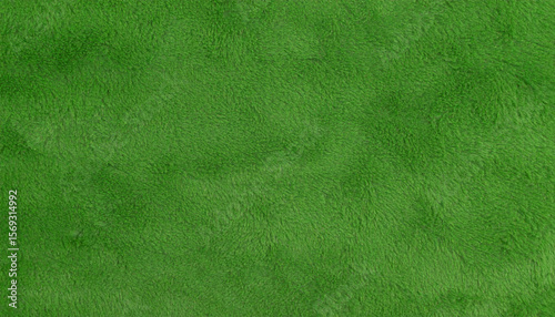 Green Soft Fur Texture. Flat Surface. Background. Wallpaper.