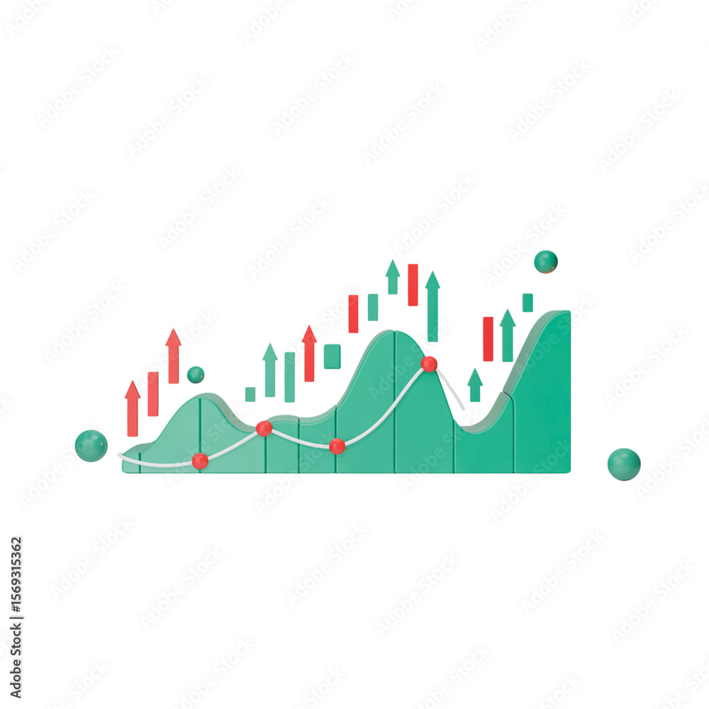 business graph with arrow business graph with arrow