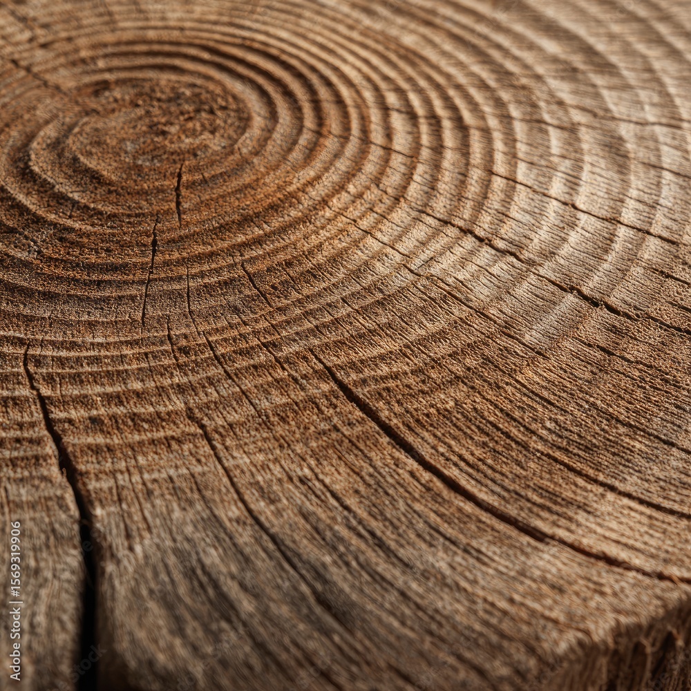 Naklejka premium Close-up of weathered wood stump