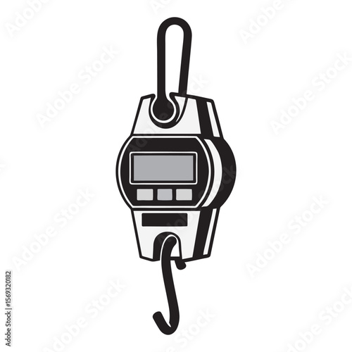 silhouette photo of scales on white background