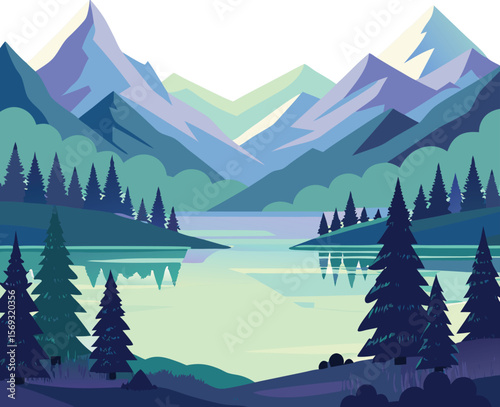 mountain landscape in winter