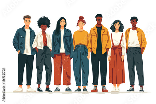 inclusive group of of people isolated