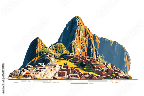 Machu Picchu Inca ruins isolated