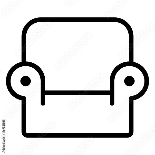 Icono sillón con líneas 